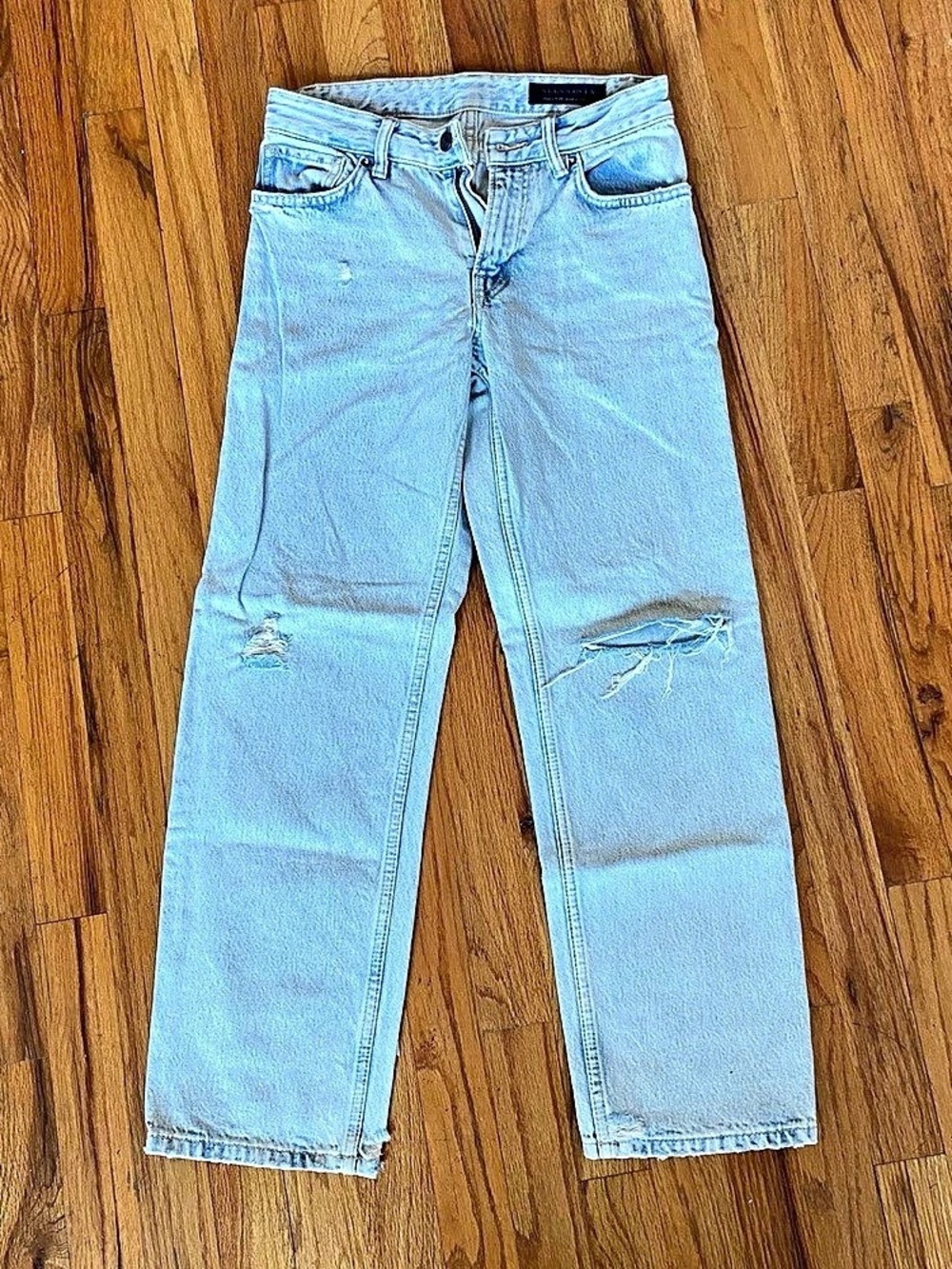 AllSaints Ava Straight Leg Jeans Blue Waist 26